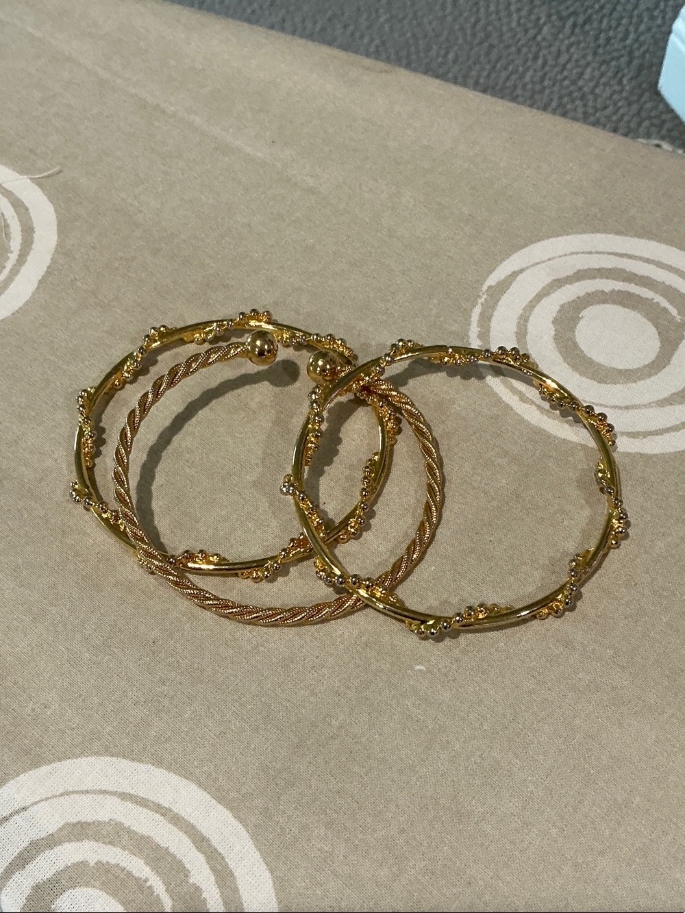 Joan Rivers Gold-Tone Decorative Bangle Bracelet Set